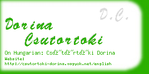 dorina csutortoki business card